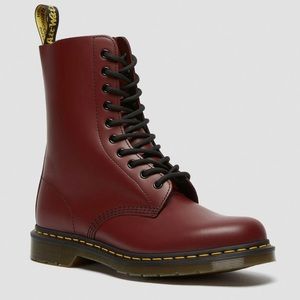 DR. MARTENS 1490 SMOOTH LEATHER MID CALF BOOTS
